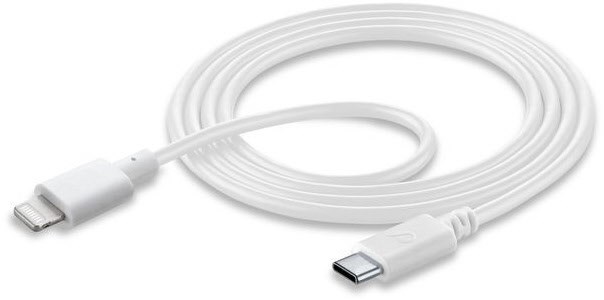 Lightning/USB-C Kabel (0,15m) weiß