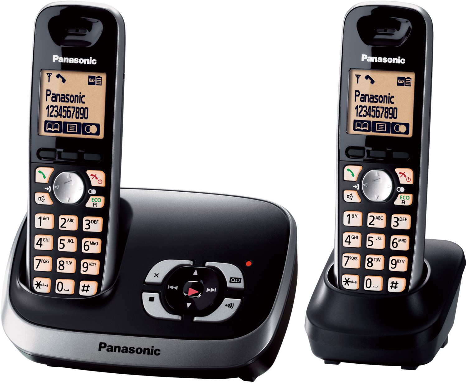 Panasonic KX TG6522GB Schnurlostelefon mit Anrufbeantworter schwarz  - Onlineshop EURONICS