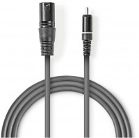 COTH15205GY30 XLR-Audiokabel (3m) XLR-3-Pol-Stecker>Cinch-Stecker grau