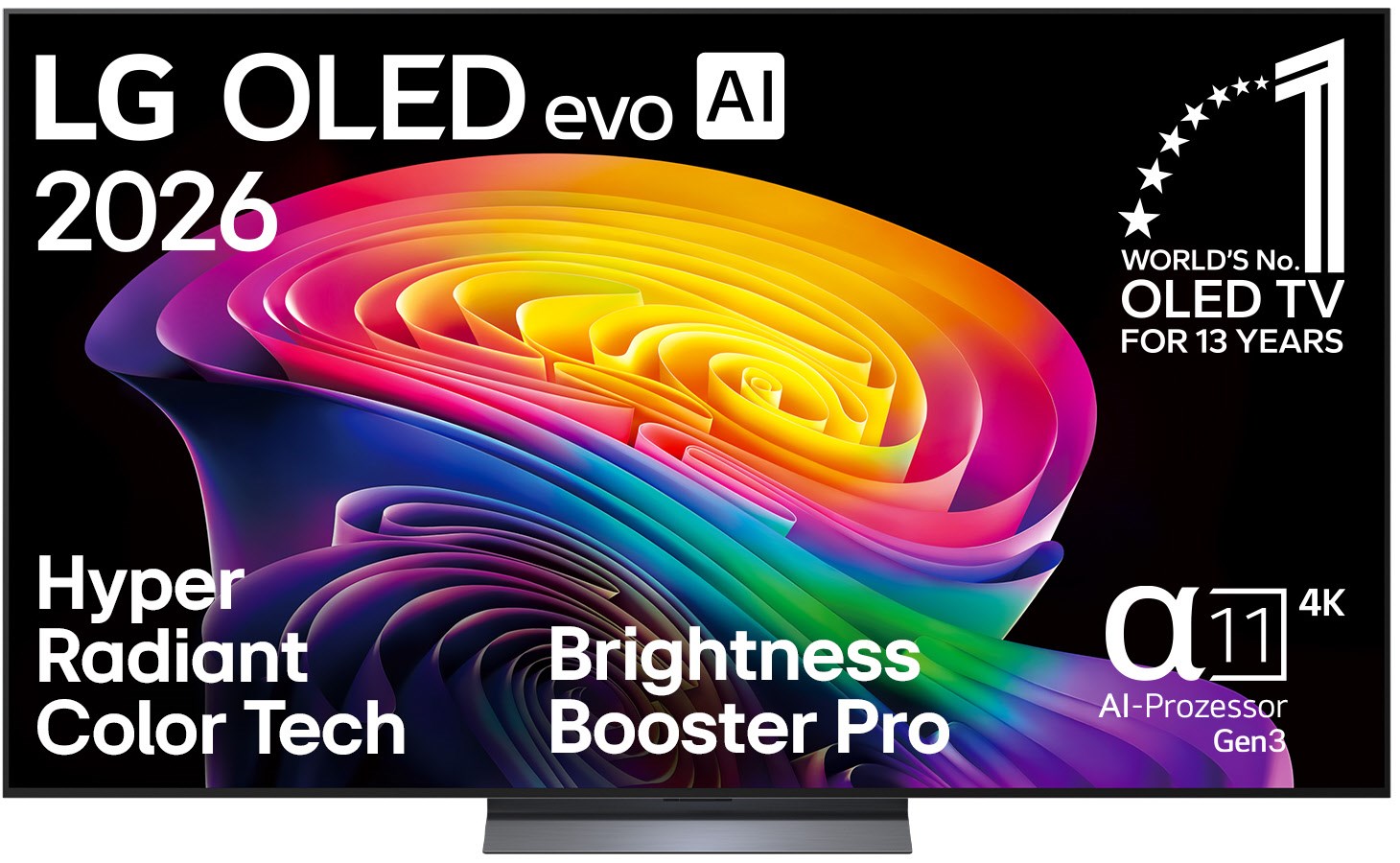 OLED77C68LA 195 cm (77") OLED evo AI TV, 4K Ultra HD, Smart-TV, HDR-Wiedergabe, 120 Hz, DVB-T2/DVB-C/DVB-S2, Sprachsteuerung