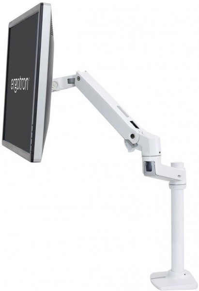 ergotron LX Monitor Arm mit hoher Säule für Bildschirm 34 weiß