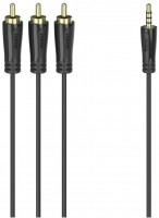 3,5-mm-Stecker>3 Cinch-St. (1,5m) schwarz