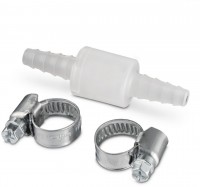 Rückschlagventil für max. Ø 10mm mit 2 Schlauchschellen