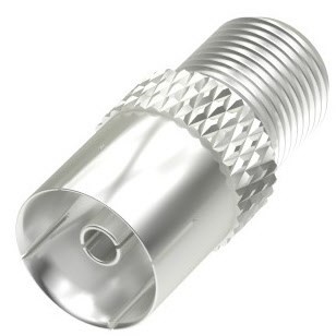 F-Kupplung>Koax-Kupplung silber