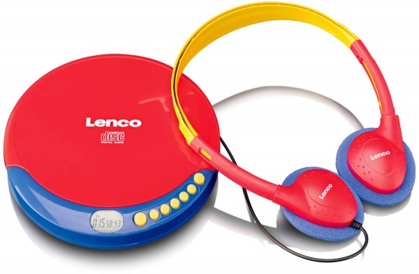 CD-021KIDS tragbarer CD-Player rot/blau/gelb