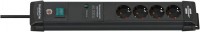 Steckdosenleiste 4-fach (1,8m) Premium-Line schwarz