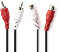 CAGP24205BK100 Cinchkabel (10m) schwarz 2x Cinch-Stecker>2x Cinch-Buchse