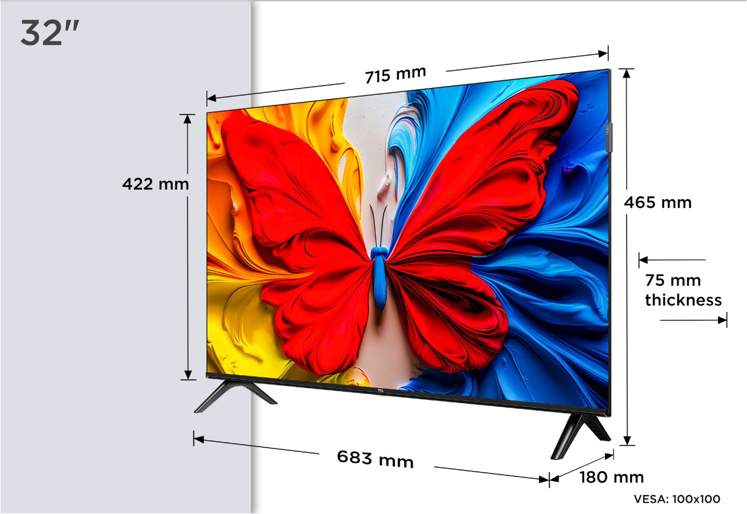 32S59K 80 cm (32") QLED-TV brushed metal