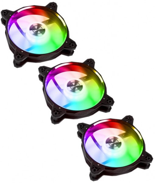 BR120 3er Pack Lüfter inkl. Controller schwarz