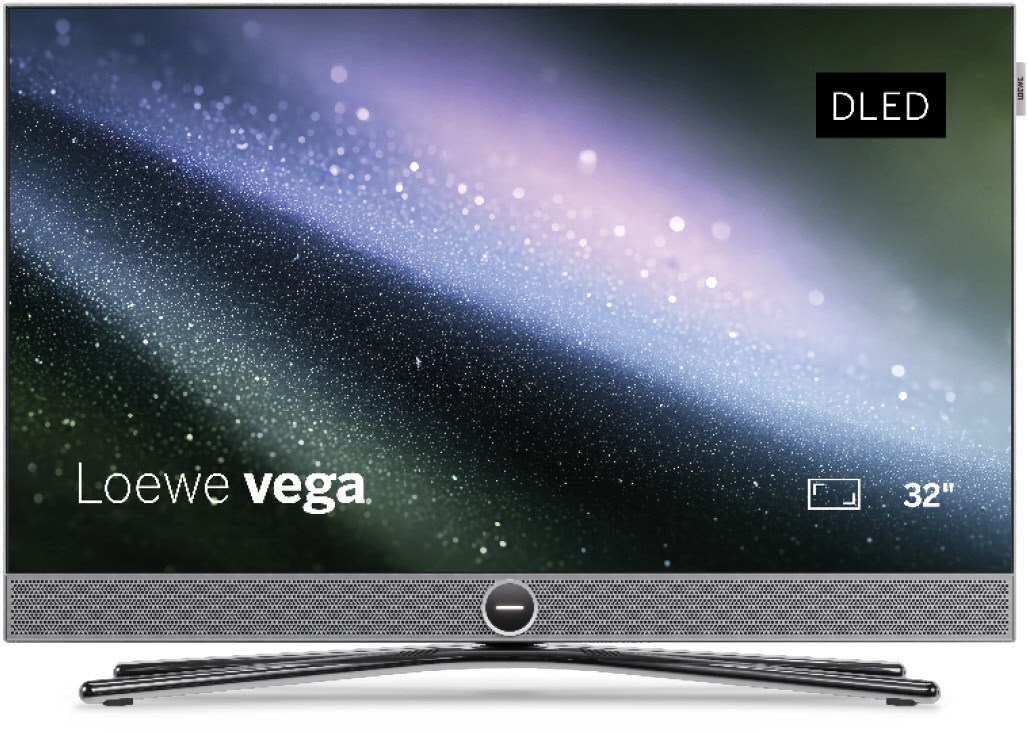 vega 43 108 cm (43") LCD-TV mit LED-Technik alu brushed/black, 4K Ultra HD, Smart-TV, 120 Hz, Sprachsteuerung