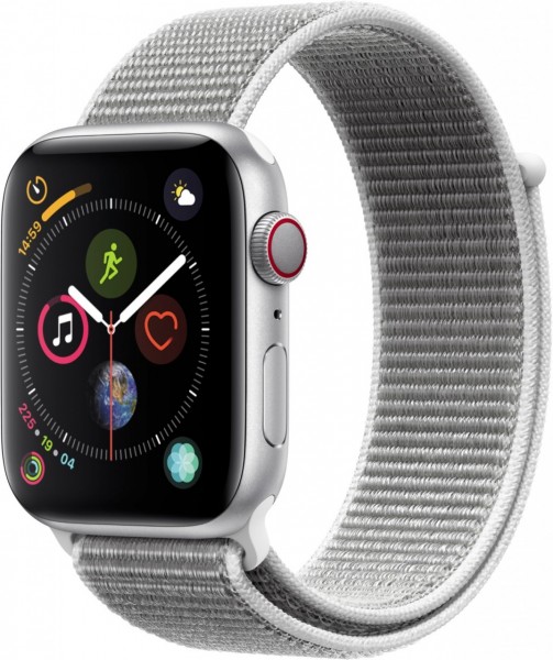 Apple Watch Series 4 44mm GPS 4G mit Sport Loop silber muschel EURONICS