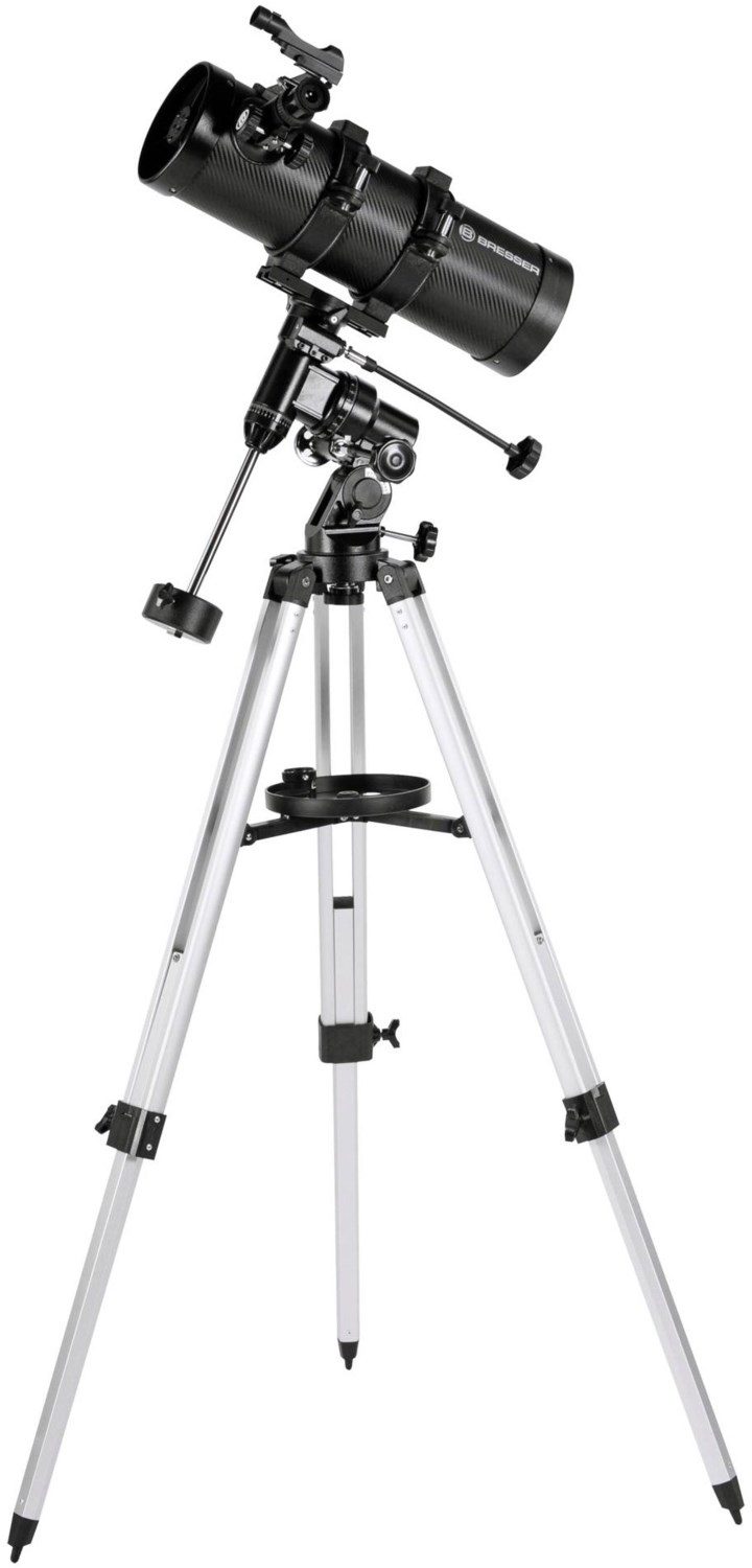 Pluto 114/500 EQ Spiegelteleskop schwarz/silber