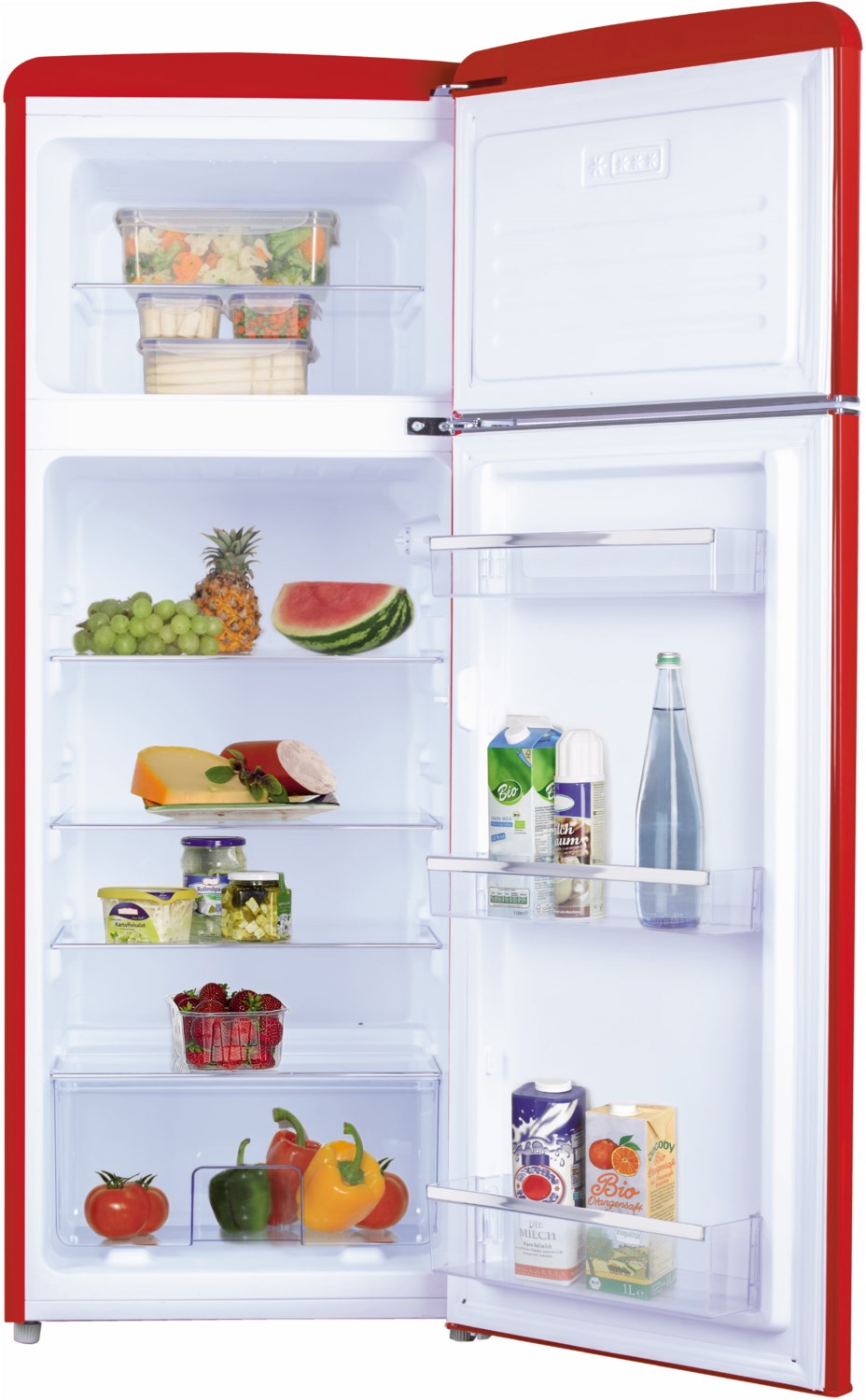 Amica KGC 15630 R Standkühlschrank mit Gefrierraum rot