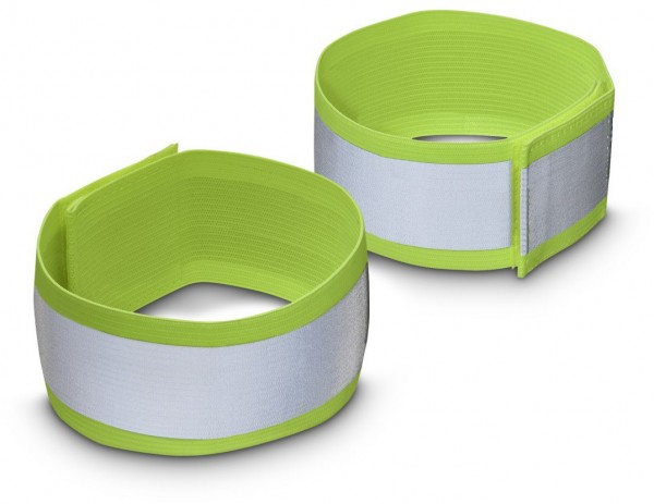 Reflektorband 2er-Set für Fahrradfahren, Joggen gelb