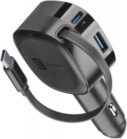 USB Car Charger Roller (60W) schwarz