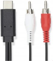 CCGL64240BK10 USB-C Kabel (1m) USB-C-Stecker > 2x Cinch-Stecker schwarz
