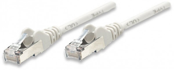 Patchkabel RJ45 SF/UTP Cat5e (0,5 m) grau Hebelschutz