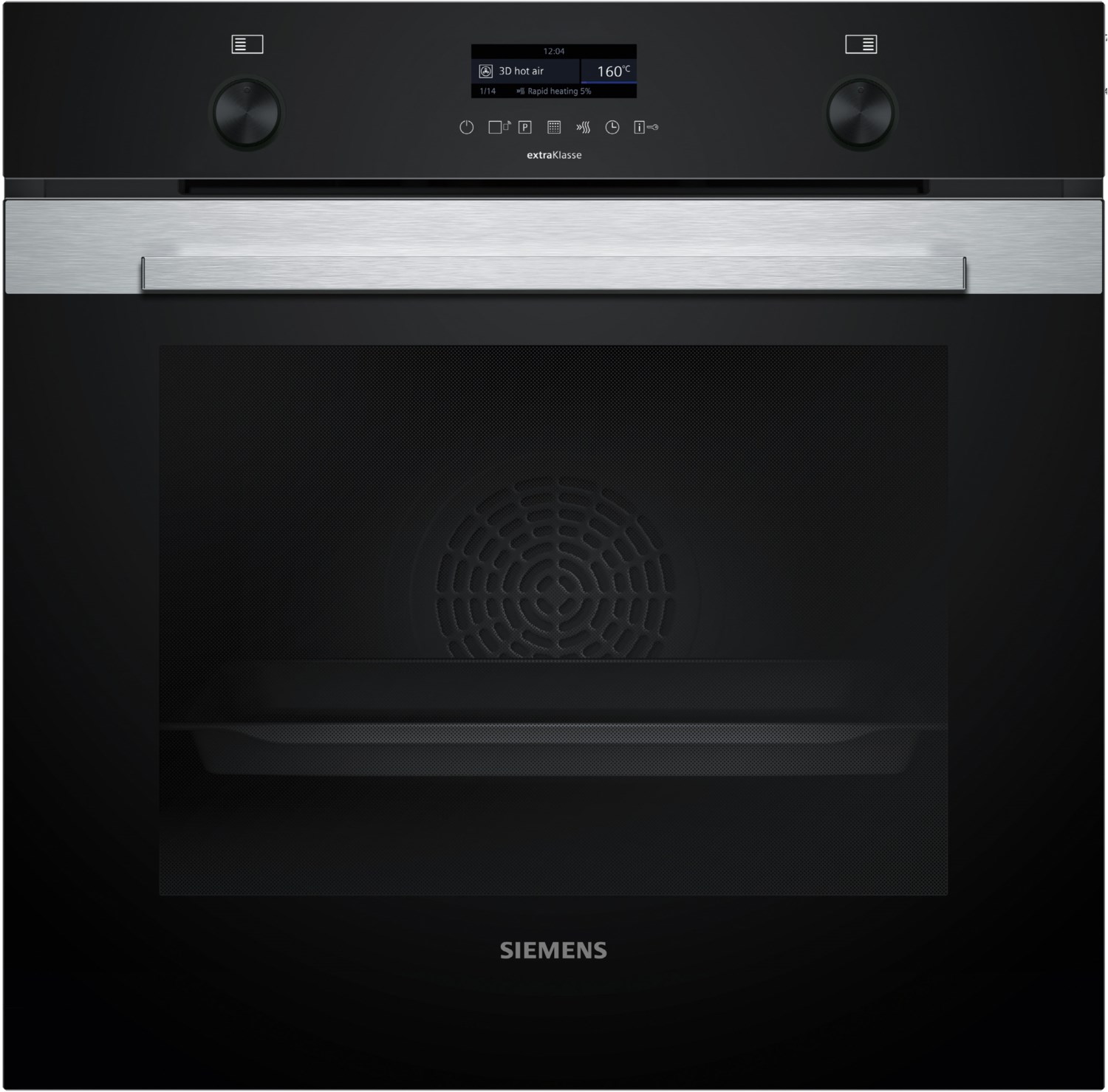HQ379G6S7 Backofen mit Dampfunterstützung edelstahl, 71 l, Pizza-Stufe, schnelles Vorheizen, WLAN, pyrolytische Selbstreinigung, 59,4 cm breit, A+