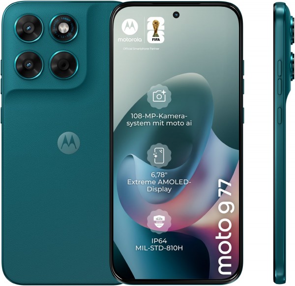 moto g77 Smartphone PANTONE shaded spruce, 256 GB Speicher, 8 GB RAM, 108 MP Kamera, 6,78 Zoll Display, 60,9 Std. Akku, 5G, Android