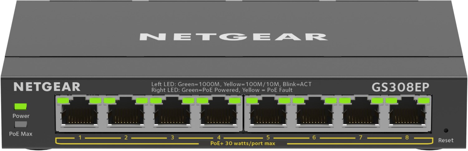 GS308EP 8-Port Gigabit Ethernet Switch
