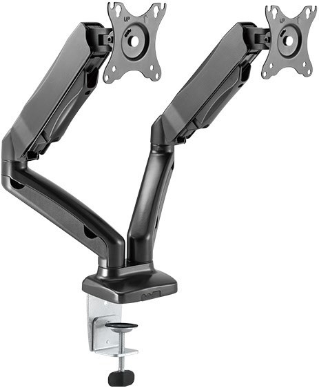 Monitorständer mit Tischhalterung für 2 Monitore bis 27"