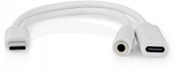 CCGB64922WT01 USB Type-C Adapter USB-C > USB-C Bu./3,5mm Klinke weiß