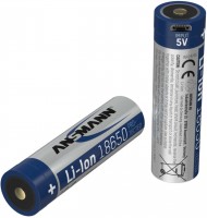 Li-Ion Akku 18650 2600mAh mit Micro-USB Ladebuchse
