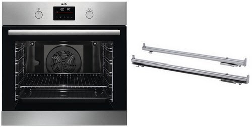 BPF3350 Einbaubackofen BPS335061M + TR1LFV edelstahl/cleansteel, 72 l, Pizza-Stufe, schnelles Vorheizen, Heißluftgrill, pyrolytische Selbstreinigung
