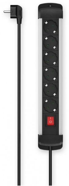 Steckdosenleiste 6-fach (3m) aluminium