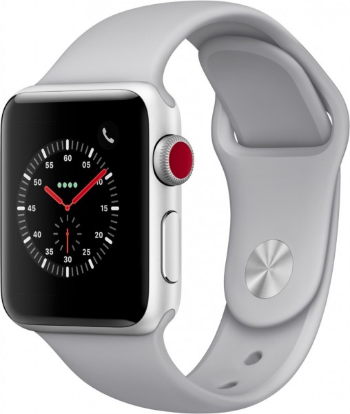 Apple Watch Series 3 38mm GPS 4G mit Sportarmband silber nebel EURONICS