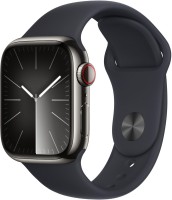 Watch Series 9 (41mm) GPS+4G Smartwatch Edelstahl mit Sportarmband M/L graphit/mitternacht