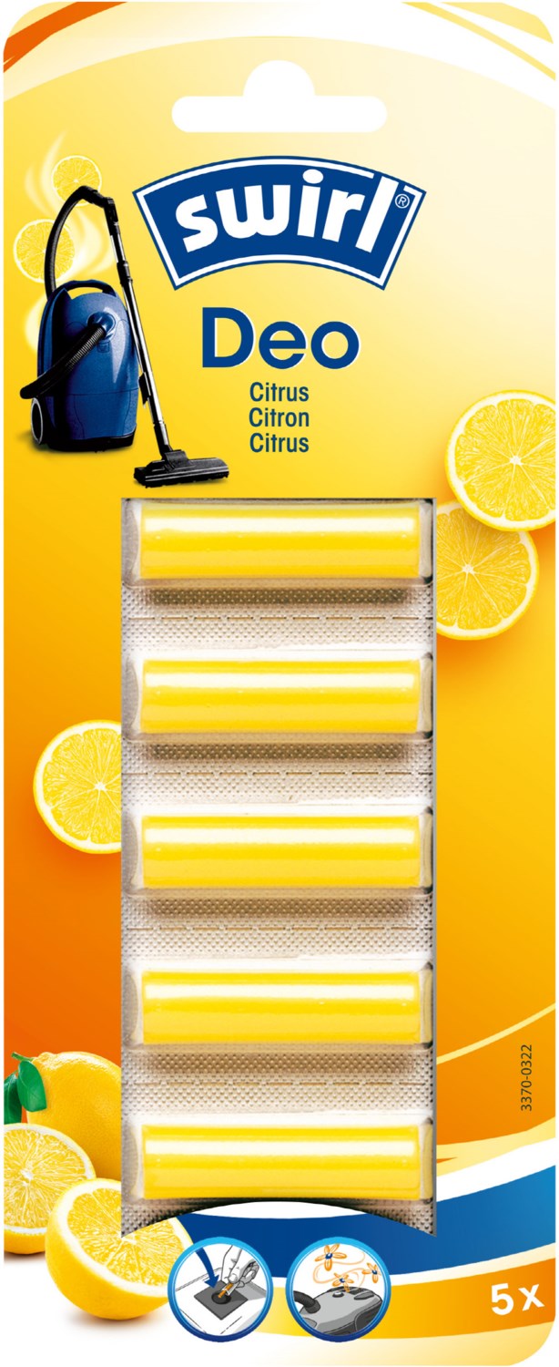 Swirl Staubsauger Deo Citrus – 5 Duftsticks Für Frischen Geruch Beim Saugen