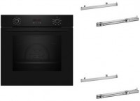 BMK120KP Einbaubackofen bestehend aus B2CCG6AK3+Z11TI15X0+Z11TI15X0 schwarz, 71 l, Pizza-Stufe, schnelles Vorheizen, pyrolytische Selbstreinigung
