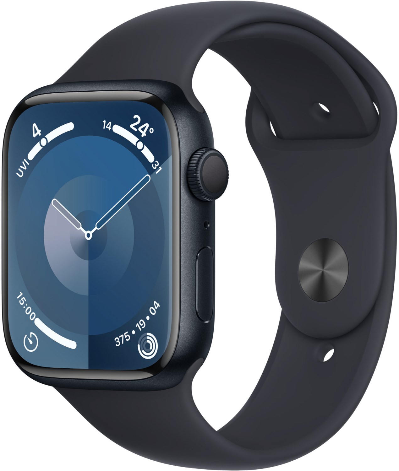 Image of Apple Watch Series 9 GPS 45mm Aluminium Mitternacht Sportarmband Mitternacht M/L