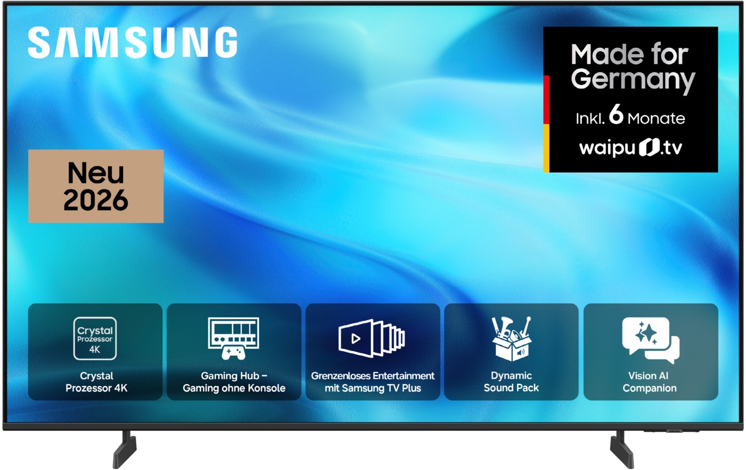 GU55U8099HU 138 cm (55") Crystal UHD Vision AI Smart TV schwarz, 4K Ultra HD, LCD, DVB-T2/DVB-C/DVB-S2