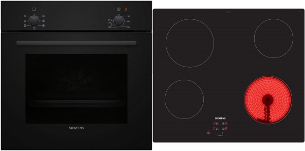 EQPOWER03K Herdset bestehend aus HB010FBA1 + ET611AEA1E schwarz + rahmenlos