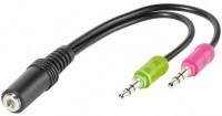 CC A HS 2 Headsetadapter (4-polig) 3,5mm Buchse <-> 2x 3,5mm Stecker