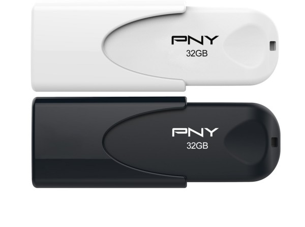 Attaché 4 USB 2.0 (32GB) 2er Pack Speicherstick Black &amp; White Edition