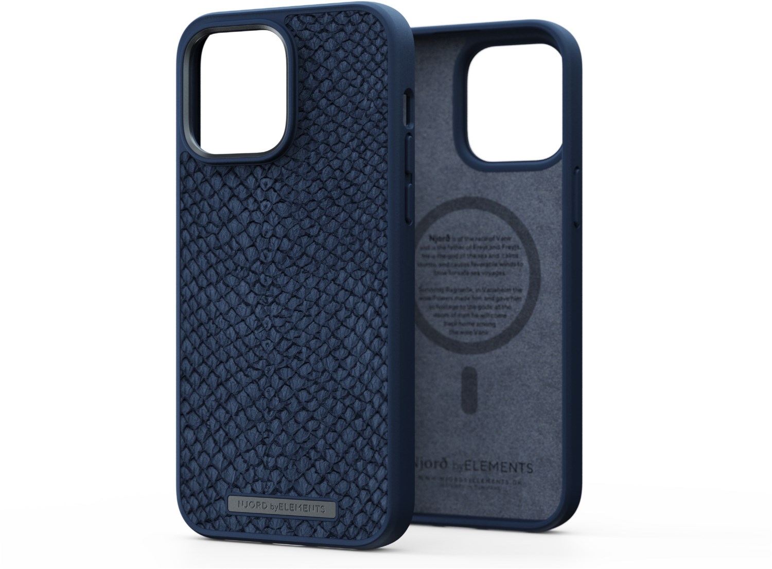 Salmon Leather Case Vatn für iPhone 14 Pro Max petrol
