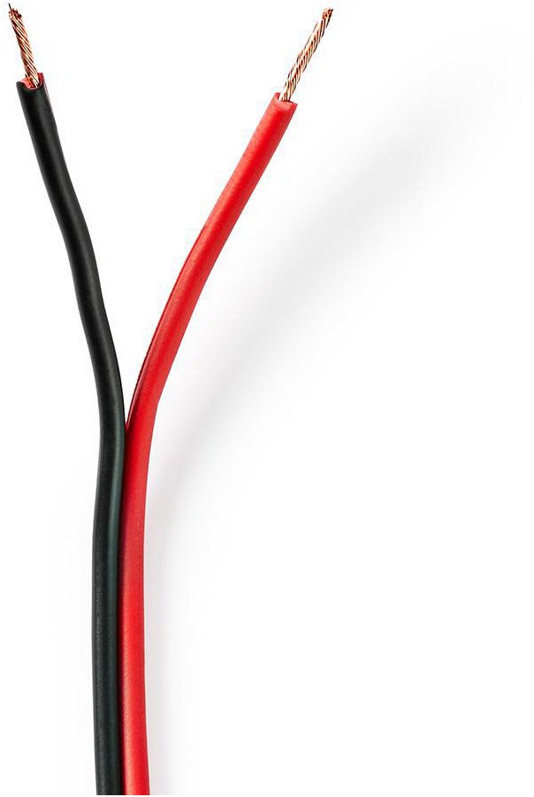 Image of CABR0750BK1000 2x 0,75 mm² (100m) Lautsprecherkabel schwarz/rot