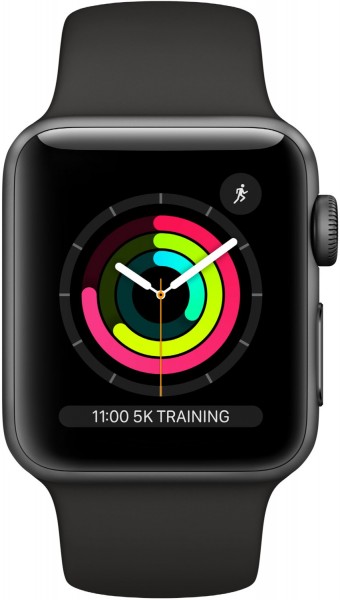 Apple Watch Series 3 38mm GPS mit Sportarmband spacegrau schwarzz EURONICS