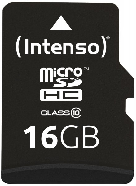 microSDHC Card Class 10 (16GB) Speicherkarte inkl. Adapter