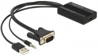 Adapter VGA zu HDMI mit Audio schwarz