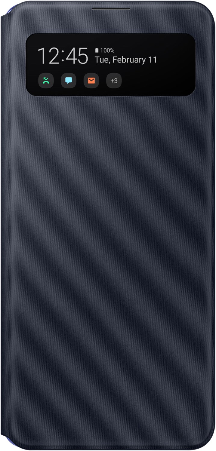 S View Wallet Cover für Galaxy A41 schwarz