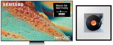 GQ65QN85FAU 163 cm (65") Neo QLED Vision AI Smart TV eclipsesilber inkl. Music Frame HW-LS60D, 4K Ultra HD, 144 Hz, DVB-T2/DVB-C/DVB-S2
