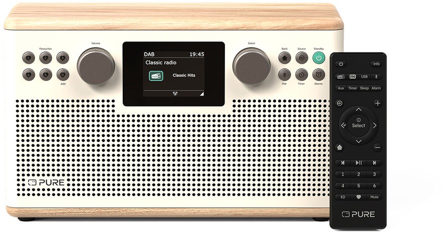 Classic H6 DAB Radioempfänger baumwoll weiß/eiche