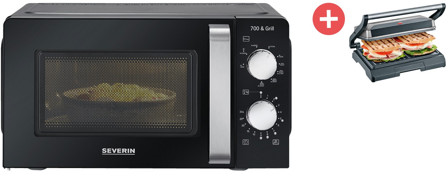 Image of MW 7781 2-in-1 Mikrowelle + Dein Geschenk: SEVERIN KG 2394 Kontaktgrill