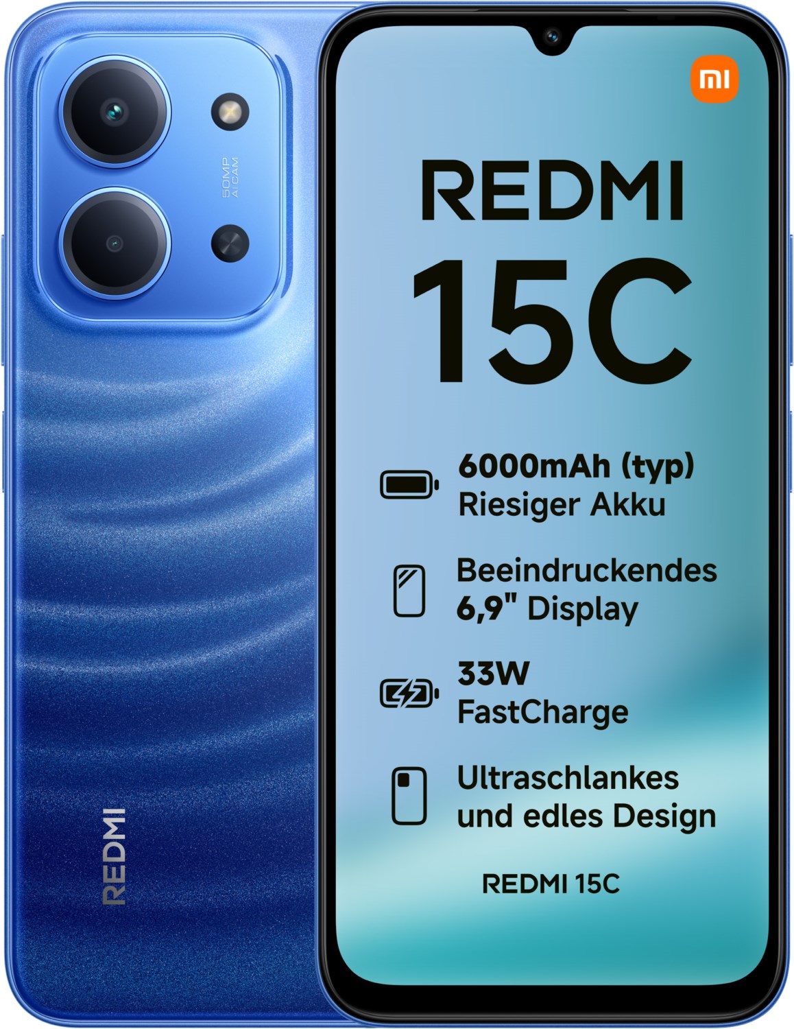 Redmi 15C (4GB+128GB) Smartphone moonlight blue
