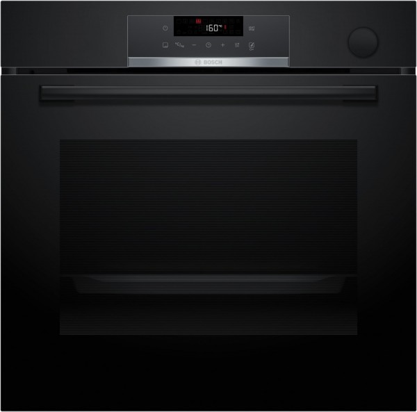 HRG532BB3 Backofen mit Dampfunterstützung schwarz, 71 l, Pizza-Stufe, schnelles Vorheizen, 59,4 cm breit, A+, Serie 4