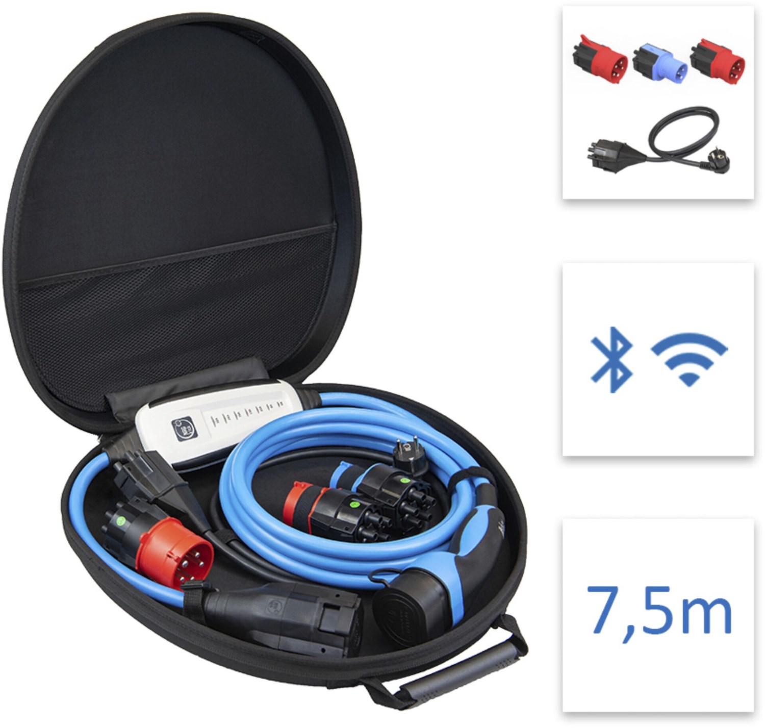 Optimal WLAN Set 32A (7,5m) Ladestation/Wallbox inkl. Adapter und Tasche
